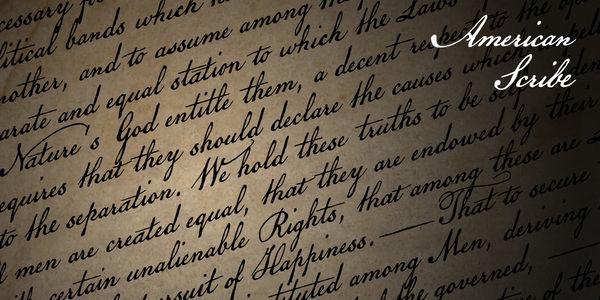 Card displaying American Scribe typeface in various styles