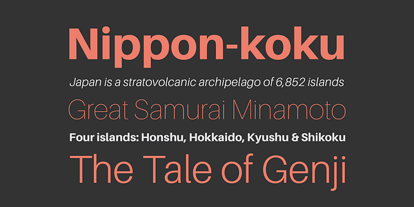 Card displaying Aileron typeface in various styles