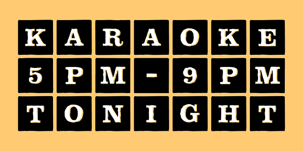 Card displaying P22 ToyBox typeface in various styles