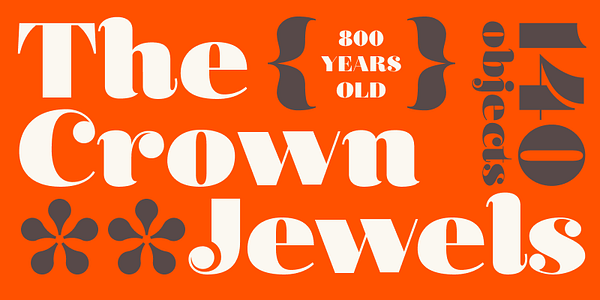 Card displaying Olivia typeface in various styles