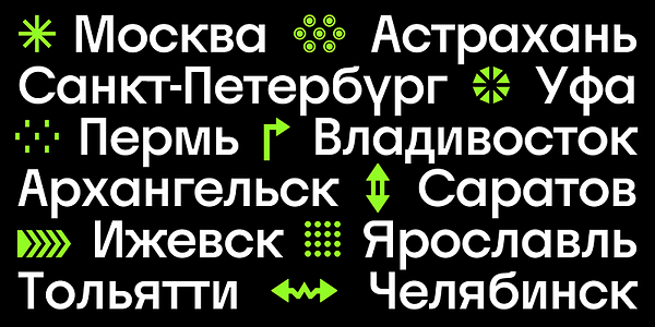 Card displaying Tosh typeface in various styles