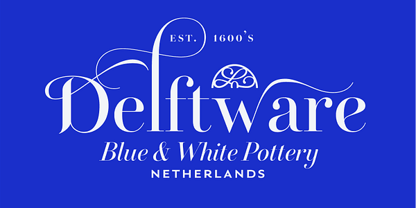 Card displaying Novantique Serif typeface in various styles