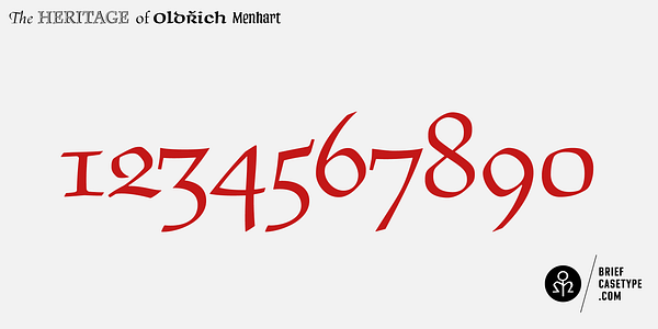 Card displaying BC Parlament typeface in various styles