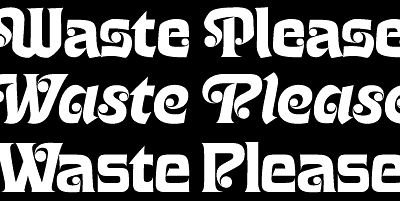 Card displaying Casserole typeface in various styles