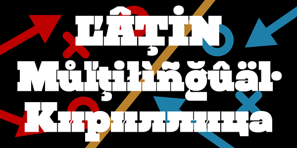 Card displaying Bombarda typeface in various styles