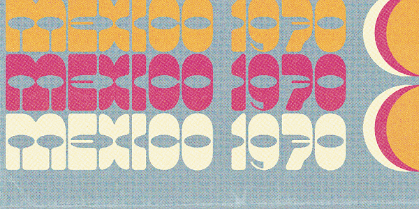 Card displaying Lunatique Rounded typeface in various styles