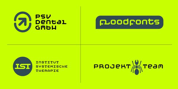 Card displaying Moby typeface in various styles