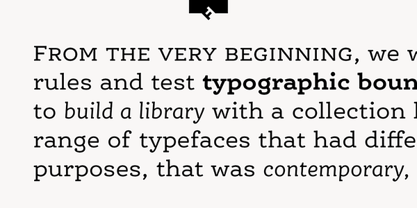Card displaying FF Ernestine typeface in various styles