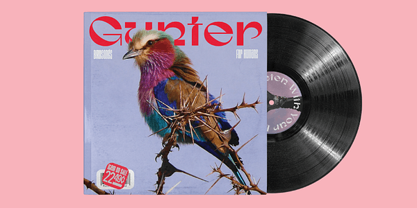 Card displaying Gunter typeface in various styles