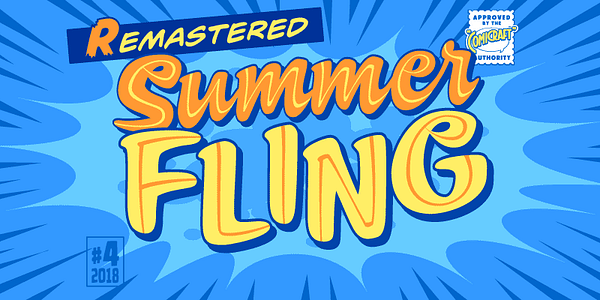 Card displaying CC Summer Fling typeface in various styles