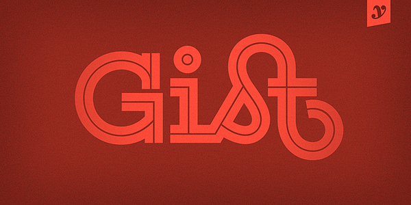 Card displaying Gist typeface in various styles