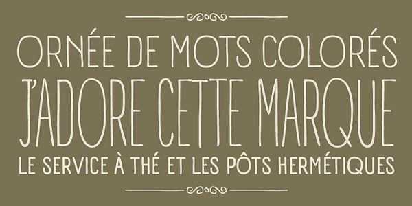 Card displaying A Day Without Sun typeface in various styles