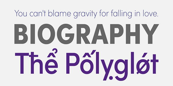 Card displaying Sofia Narrow typeface in various styles