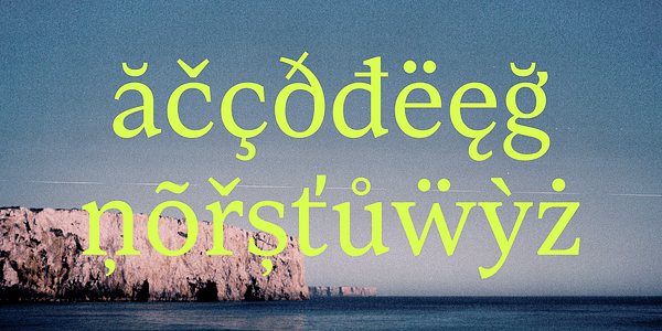 Card displaying Loretta Variable typeface in various styles