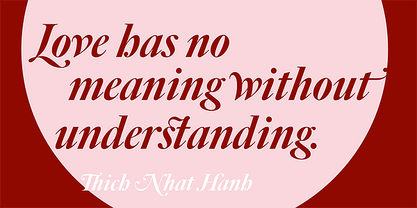 Card displaying Big Caslon typeface in various styles