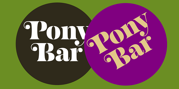 Card displaying Fabulosa typeface in various styles