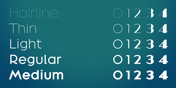 Card displaying Broadacre typeface in various styles