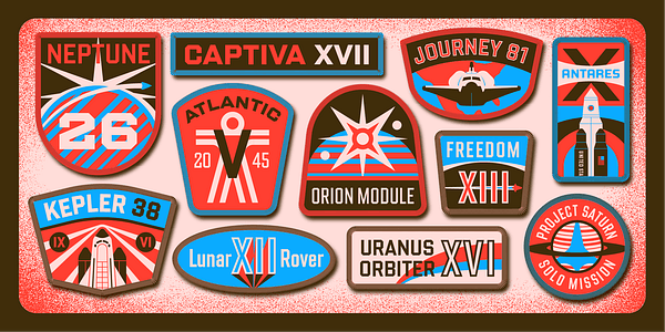 Card displaying Shuttleblock typeface in various styles