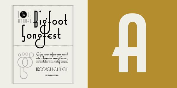 Card displaying Capitol typeface in various styles