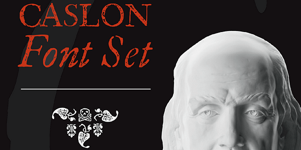 Card displaying P22 Franklin Caslon typeface in various styles