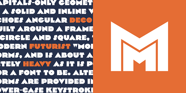 Card displaying Impetus typeface in various styles