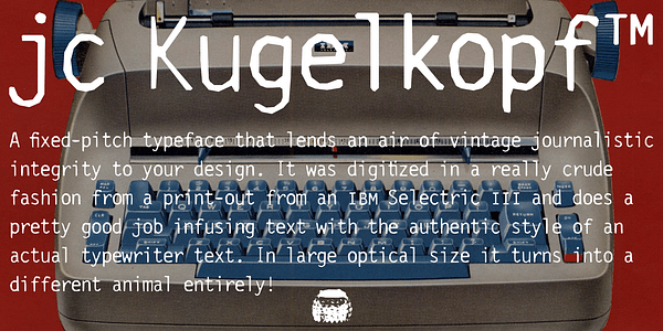 Card displaying Jetsam Collection typeface in various styles