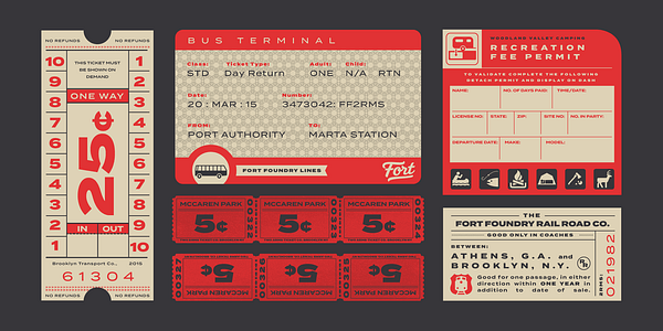 Card displaying Termina typeface in various styles