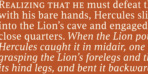 Card displaying Leo typeface in various styles