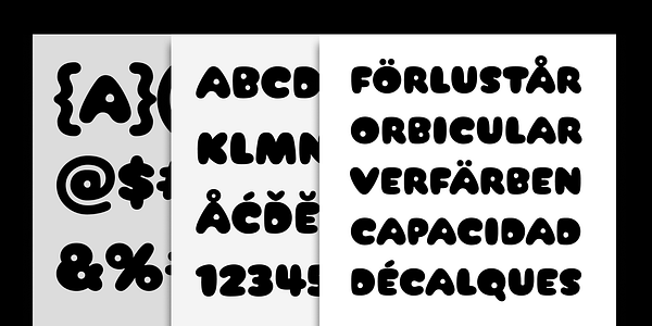 Card displaying Arbuckle typeface in various styles