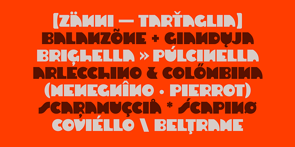 Tarjeta con el tipo de letra AM Novecento en varios estilos