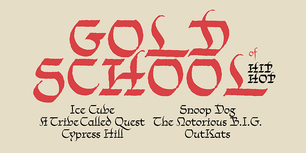 Card displaying Fulgora typeface in various styles