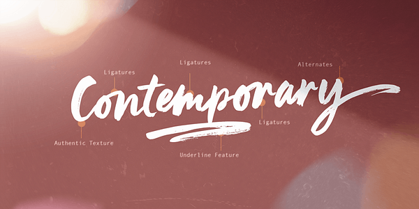 Card displaying Freethinker typeface in various styles