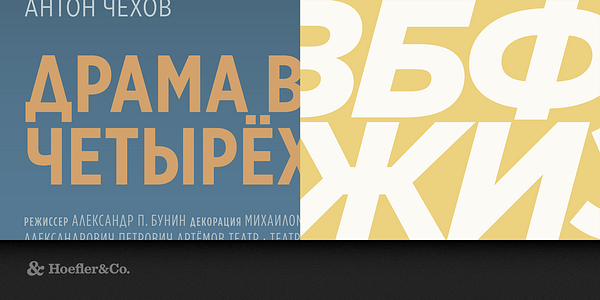 Card displaying Gotham typeface in various styles