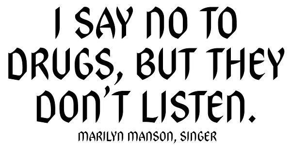 Card displaying BC Rebecca typeface in various styles