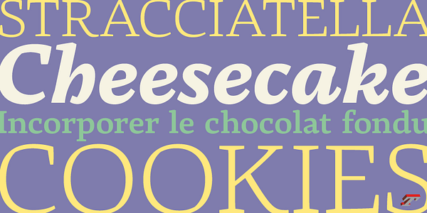 Card displaying Basco typeface in various styles