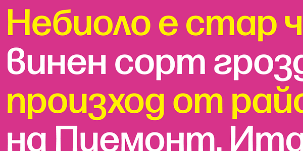 Card displaying Forma DJR Cyrillic typeface in various styles