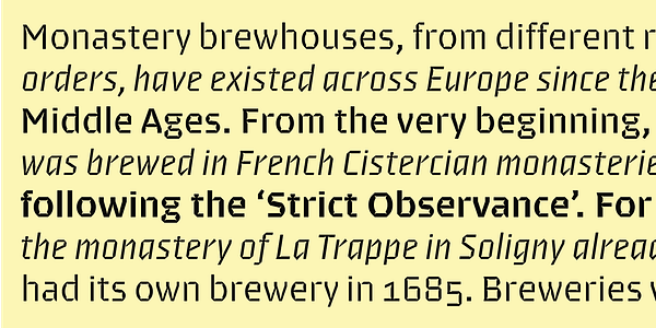 Card displaying Brevier typeface in various styles