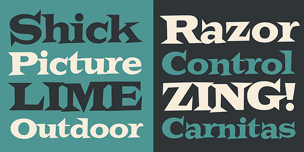 Card displaying Filmotype Potomac typeface in various styles