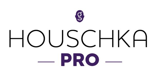 Card displaying Houschka Pro typeface in various styles