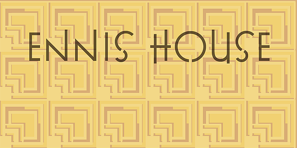 Card displaying P22 FLW Exhibition typeface in various styles