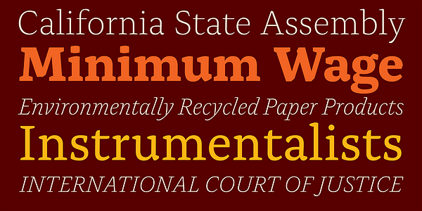 Card displaying Alda typeface in various styles