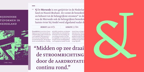 Card displaying Merwede typeface in various styles