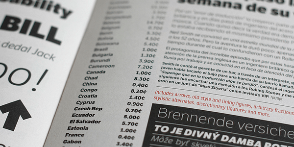 Card displaying LFT Etica typeface in various styles