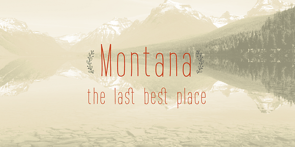 Card displaying Montana typeface in various styles