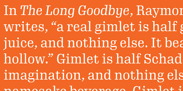 Card displaying Gimlet Micro typeface in various styles