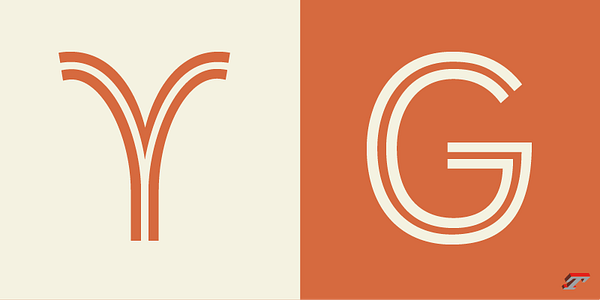 Card displaying AW Conqueror Inline typeface in various styles