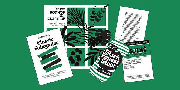 Card displaying Tumba Text Variable typeface in various styles