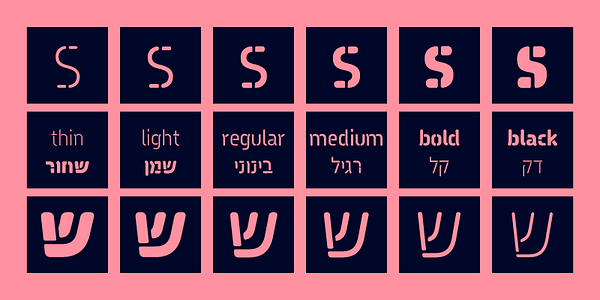 Card displaying Pauza Stencil typeface in various styles