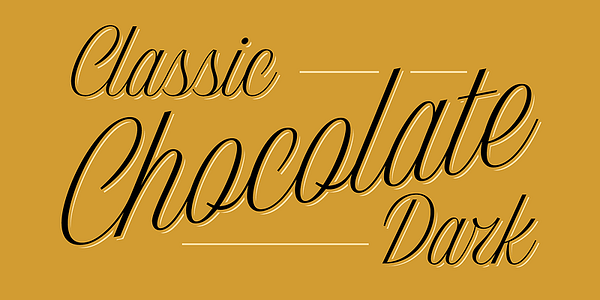 Card displaying Classic Ruby Script typeface in various styles