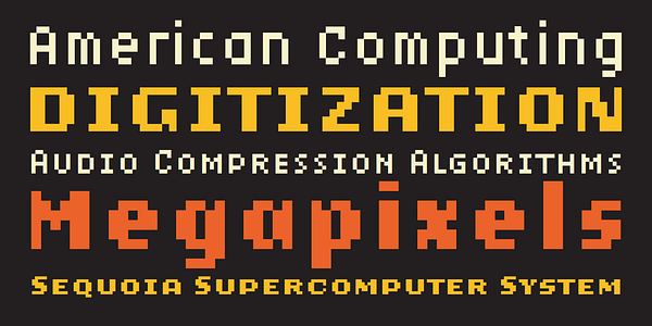 Card displaying Lo-Res typeface in various styles